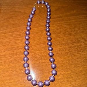 Purple pearl style necklace